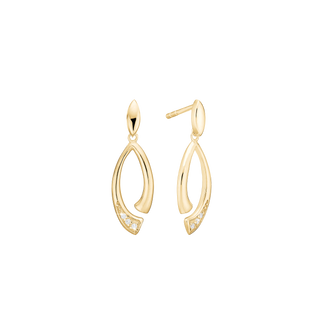 Aagaard Øreringe, 8k, Oval i 8 kt. guld – 1670-G8-12
