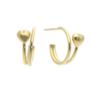 Aagaard Halvcreoler soft Heart i 8 kt. guld – 1670-G8-39