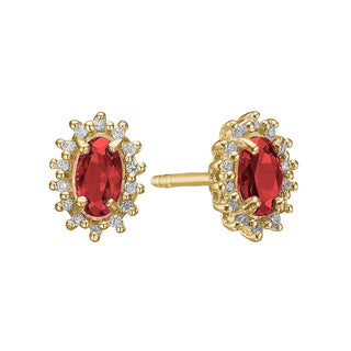 Aagaard 8 kt. øreringe Rubin & diamant 1671-G8-20