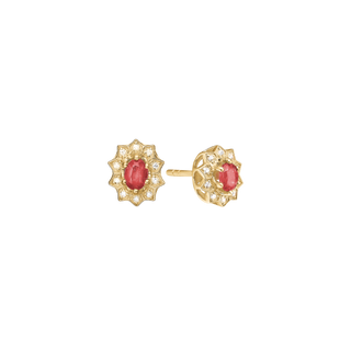 Aagaard Ørestikker, 8k, Rubin/Diamanter i 8 kt. guld – 1671-G8-22