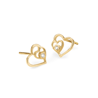 Aagaard Ørestikker, 8k, Hjerter i 8 kt. guld – 1671-KV-G8-02