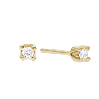Elya by Aagaard 8 kt. guldørestikker med 2 x 0,05 ct. lab-grown diamanter – 1671-LG-G8-0,05