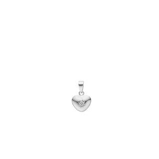 Aagaard hjerte vedhæng i sølv 9 x 11 mm med 0,03 ct. diamant – 1680-KV-S02