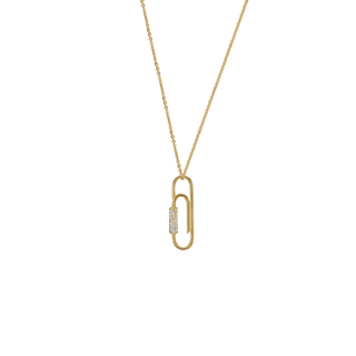Aagaard Paper Clip halskæde i forgyldt sølv - 1680-KZ-G17-45