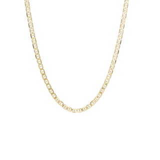 Aagaard Halskæde Facet bønne, 42+3cm, forg sølv – 1680-S-G80