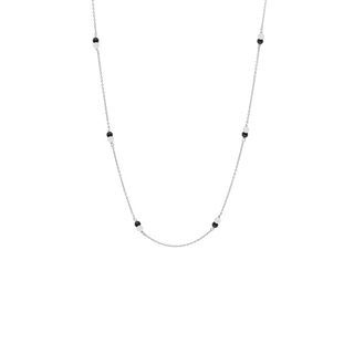 Aagaard halskæde sort Onyx/grøn amazonite i sølv - 1680-S-S56-45