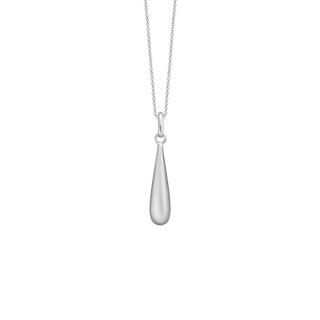 Aagaard halskæde, Drop sandblast, sølv 45cm - 1680-S-S69-45