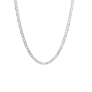 Aagaard Halskæde Facet bønne, 42+3cm, sølv – 1680-S-S80