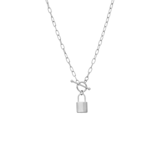Aagaard halskæde Padlock 12x8mm i sølv - 1680-S-S95