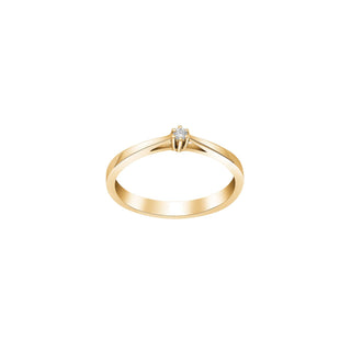 SIERSBØL 14kt. Afrodite guldring m. 0.03ct WSI