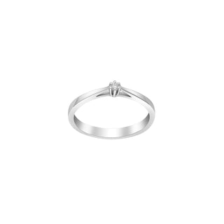 SIERSBØL 14kt. Afrodite hvg.guldring m. 0.03ct WSI