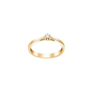 SIERSBØL 14kt. Afrodite guldring m. 0.05ct WSI