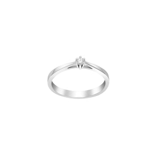 SIERSBØL 14kt. Afrodite hvg.guldring m. 0.05ct WSI