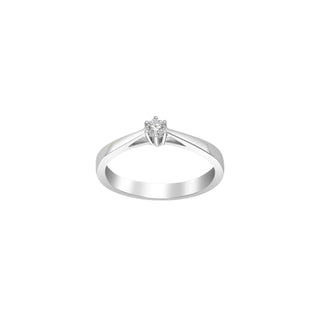 SIERSBØL 14kt. Afrodite hvg.guldring m. 0.10ct WSI