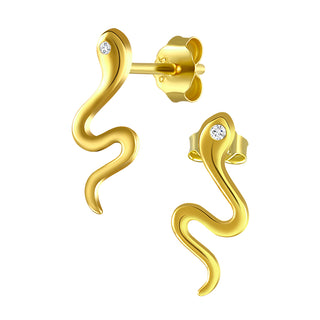 Donnatella - Øreringe forgyldt snake