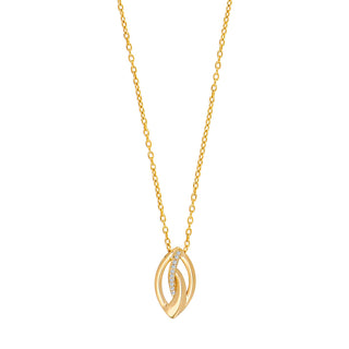 14kt. guldvedhæng m/dia. 0.02ct W/SI inkl. forg.