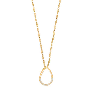 14kt. guldvedhæng m/dia. 0.03ct W/SI inkl. forg.