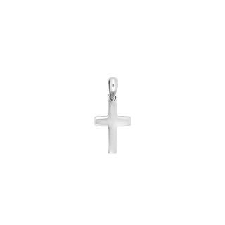 Rhod. sølv kors massiv 13mm
