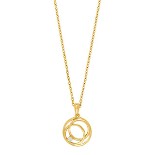 Siersbøl halskæde 14kt. med diamant 20552190500
