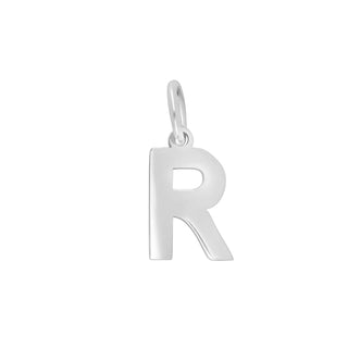 Rhod. sølvvedhæng bogstav - R