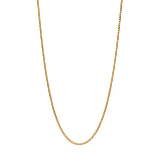 SON kæde stål IP gold, rund venezia 45+5cm