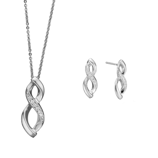 Aagaard Rhod. sølv Sæt Collier+ørestik – 21004055