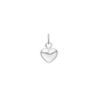 SIERSBØL rhod. sølv vedhæng/charm hjerte 8x9mm