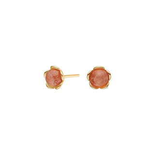 Sølv forg. ørestikker Flower m/sunStone