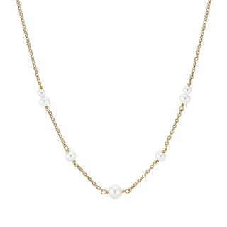 Lund Copenhagen 8 kt. guld halskæde med perler 3021369-33