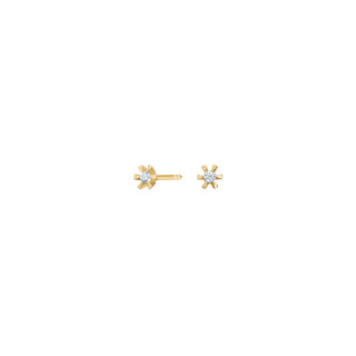 14kt. guldørestikker m/cz 3mm