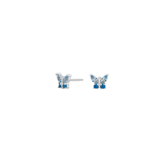 Rhd. sølvørestikker sommerfugl blå cz