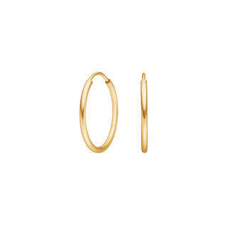 8kt. guldcreoler 17mm