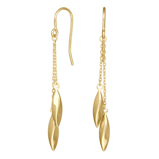 8 karat guldøreringe med kæder og øjer