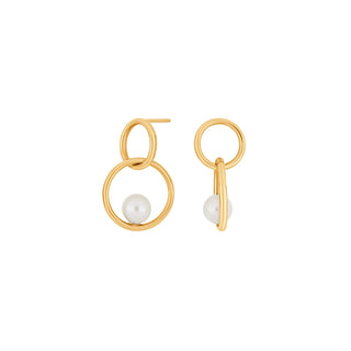 8 kt. Guldørering med ferskvandsperle.