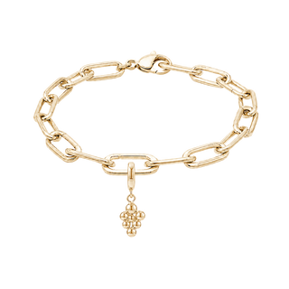 Christina Small link armbånd med forgyldt Bubbles charm inkl smykkeskrin 625-BUBBLES-S-GP