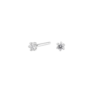SIERSBØL 14k. Afrodite hvg. ørestik m. 0.06ct WSI