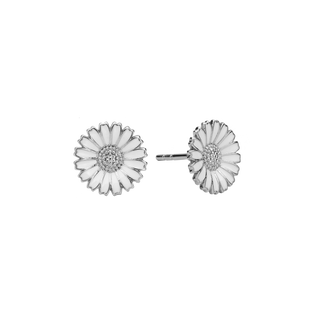 Aagaard Sølv rhod ørestikker med marguerit hvid 10mm – 4401600 – '4401600