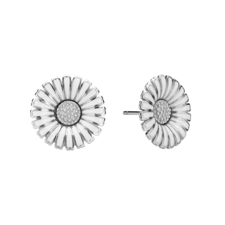 Aagaard Sølv ørestikker med marguerit hvid 15mm – 4401602 – '4401602