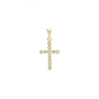 Lund Copenhagen 14 Kt. Kors Med Diamanter 5061300-0,11