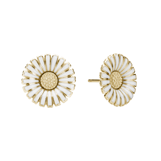 Aagaard Sølv forgyldt ørestikker marguerit hvid 15mm – 5401602 – '5401602