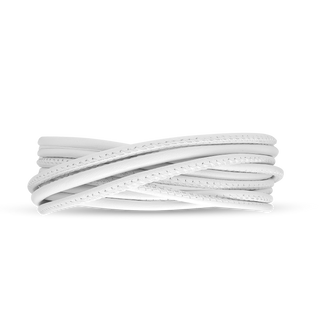 Christina Classic 3-String Læderarmbånd - White - 70 cm 601-3-70white
