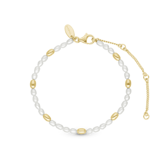 Christina Magic Pearl Armbånd - Forgyldt Sterling Sølv m. 26 Hvide Ferskvandsperler 601-G46