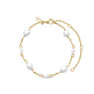 Christina Light me up Armbånd - Polished Forgyldt Sterling Sølv m. Ferskvandsperler 601-G57