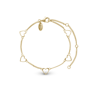 Christina Dangling Love Armbånd - Polished Forgyldt Sterling Sølv 601-G58