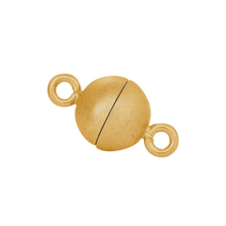 Forg. Sølv magnet perlelås 10mm mat
