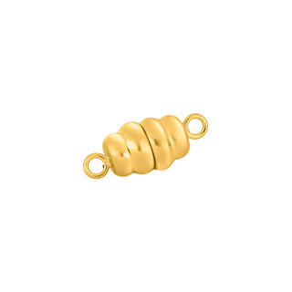 Forg. sølv magnet perlelås spiral 6mm