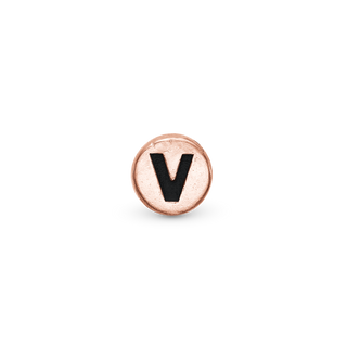 Christina Bogstav V Element Til Ur - Blankpoleret Rosaforgyldt 603-R-V