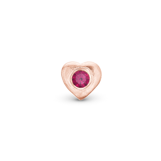 Christina Ruby Heart Element Til Ure - Blankpoleret Rosaforgyldt m. 1 Rubin 603-R2