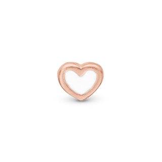 Christina White Enamel Heart Element Til Ure - Blankpoleret Rosaforgyldt 603-R3