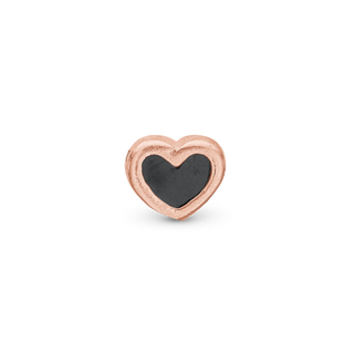 Christina Black Enamel Heart Element Til Ur - Blankpoleret Rosaforgyldt 603-R4